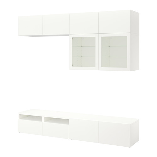 BESTÅ - TV storage combination/glass doors, white/Lappviken white clear glass | IKEA Taiwan Online - PE703024_S4