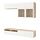 BESTÅ - TV storage combination/glass doors, white stained oak effect/Selsviken high-gloss/white clear glass | IKEA Taiwan Online - PE703093_S1