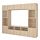 BESTÅ - TV storage combination/glass doors, white stained oak effect/Lappviken white stained oak eff clear glass | IKEA Taiwan Online - PE703193_S1