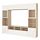 BESTÅ - TV storage combination/glass doors, white stained oak effect/Selsviken high-gloss/white clear glass | IKEA Taiwan Online - PE703209_S1