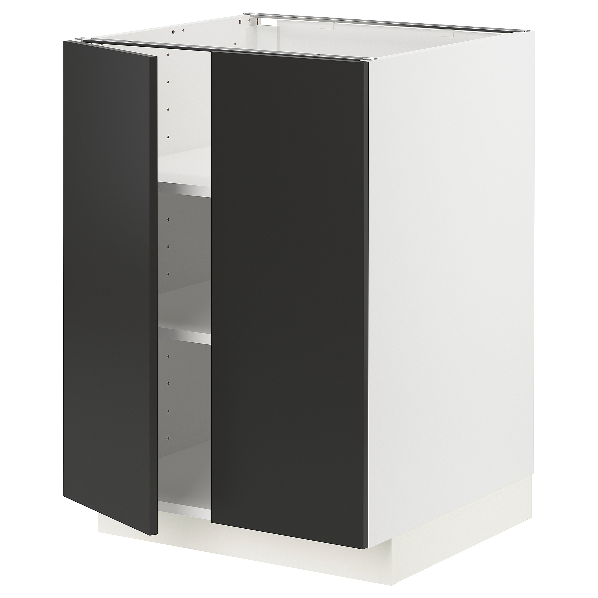 METOD base cabinet with shelves/2 doors