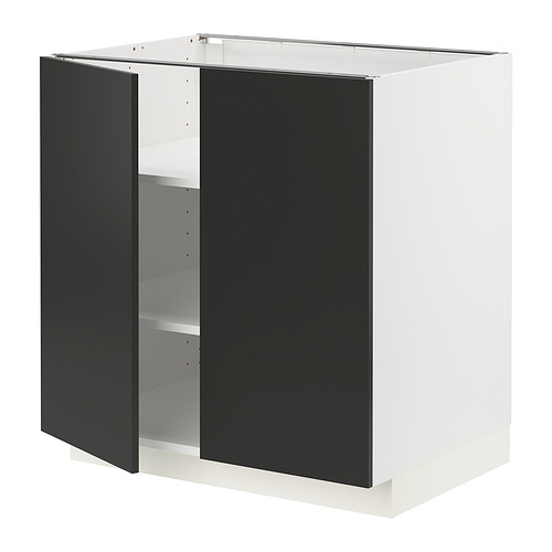 METOD base cabinet with shelves/2 doors