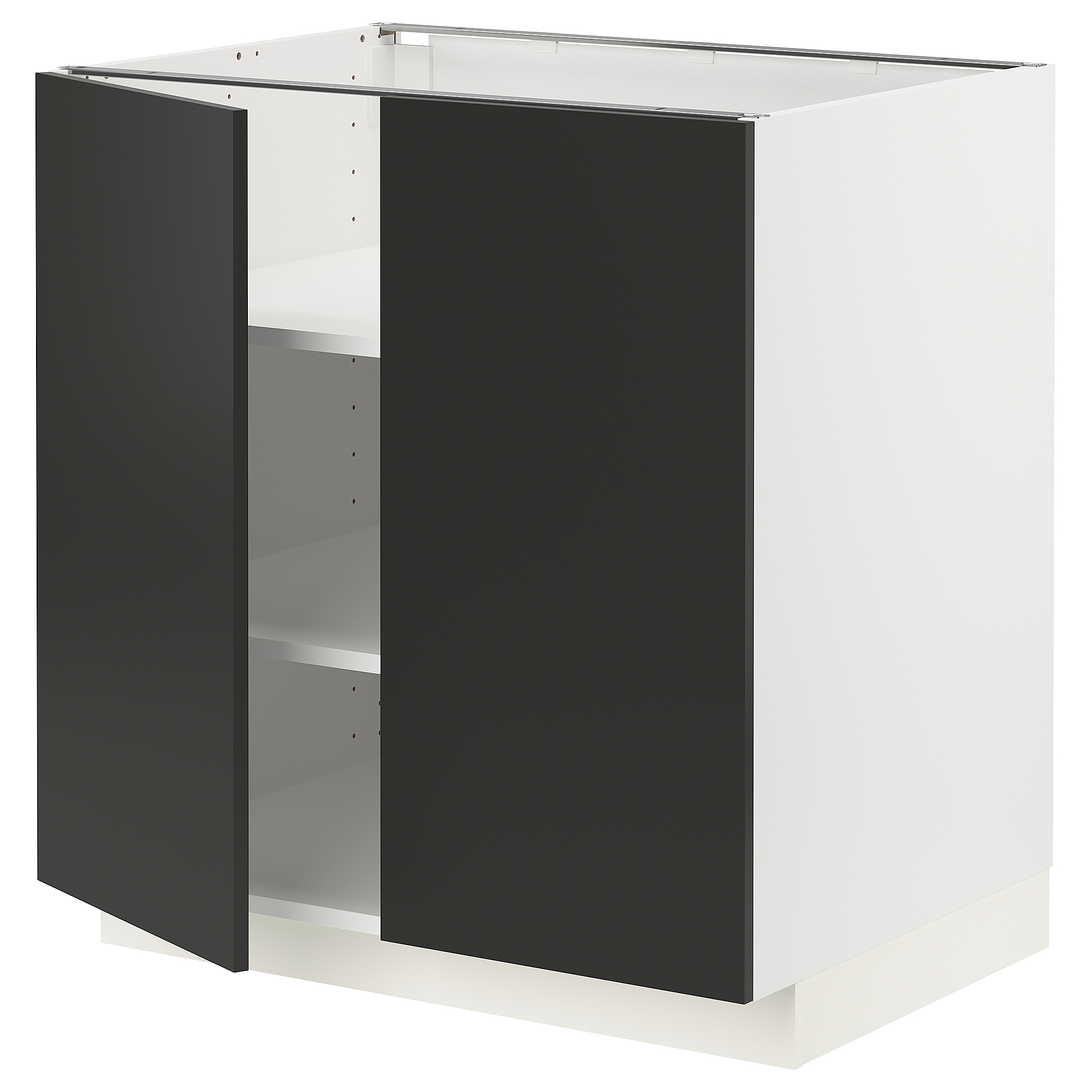 METOD base cabinet with shelves/2 doors