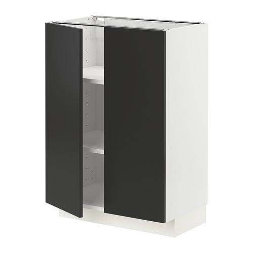 METOD base cabinet with shelves/2 doors