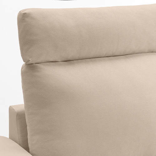 VIMLE - 3-seat sofa, with headrest with wide armrests/Hallarp beige | IKEA Taiwan Online - PE842449_S4