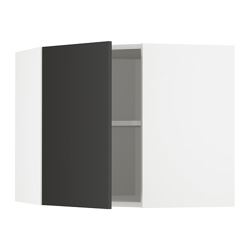 METOD corner wall cabinet with shelves