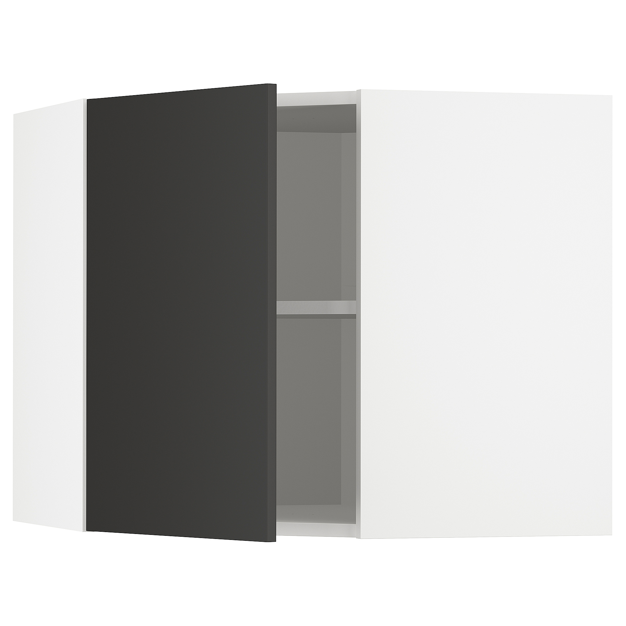 METOD corner wall cabinet with shelves