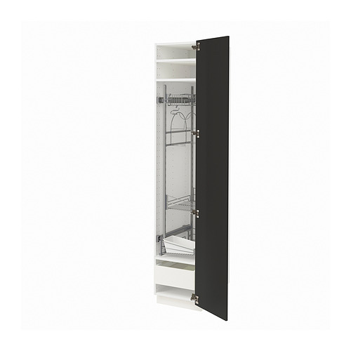 METOD/MAXIMERA high cabinet with cleaning interior