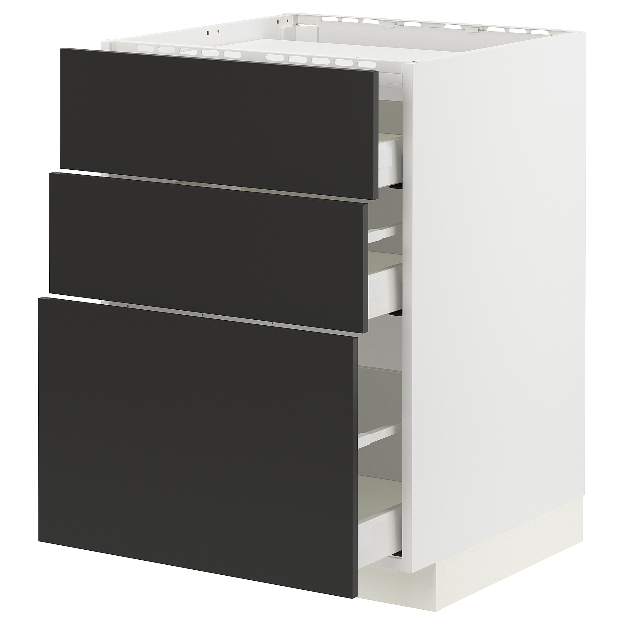 METOD/MAXIMERA base cab f hob/3 fronts/3 drawers