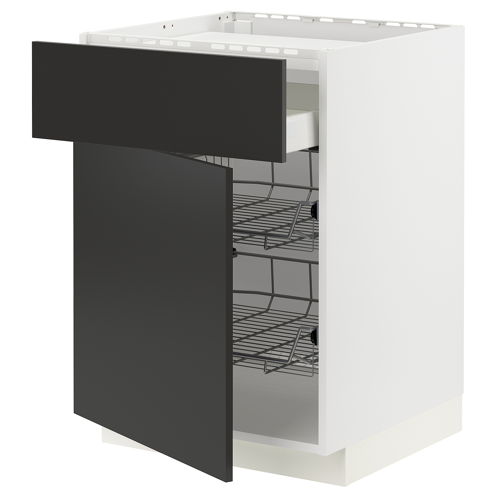 METOD/MAXIMERA base cab f hob/drawer/2 wire bskts