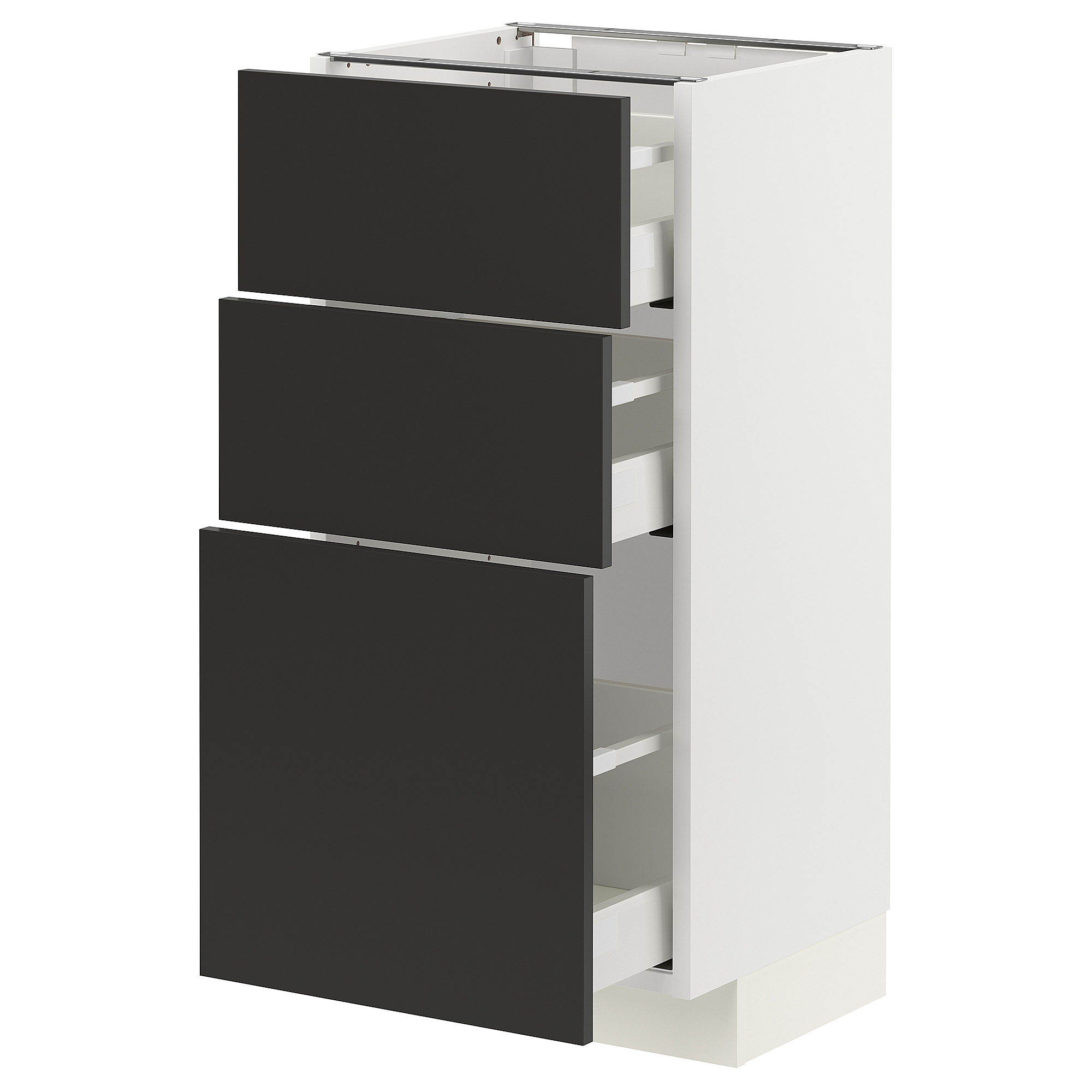 METOD/MAXIMERA base cabinet with 3 drawers