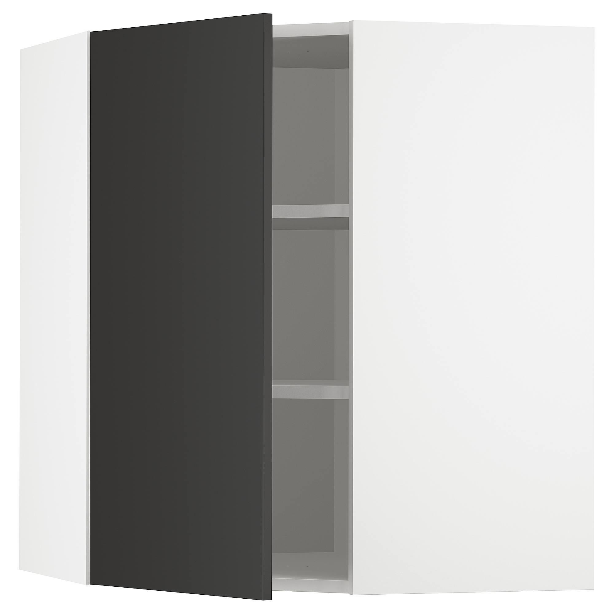 METOD corner wall cabinet with shelves