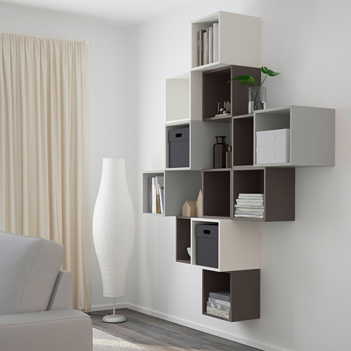 EKET - 上牆式收納櫃組合, 白色/深灰色/淺灰色 | IKEA 線上購物 - PE617901_S4
