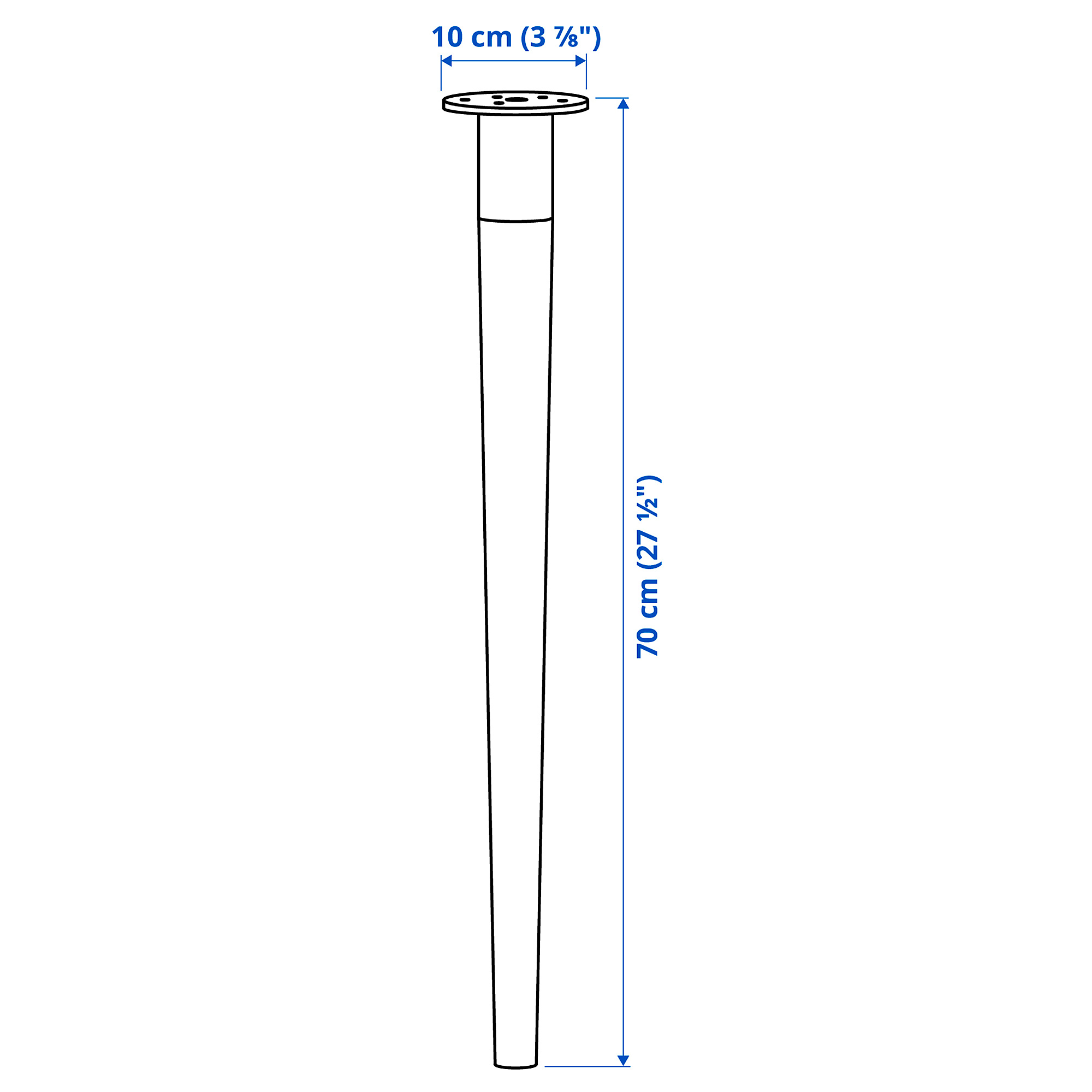 HILVER leg cone-shaped