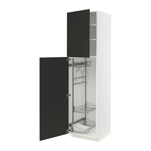 METOD high cabinet with cleaning interior