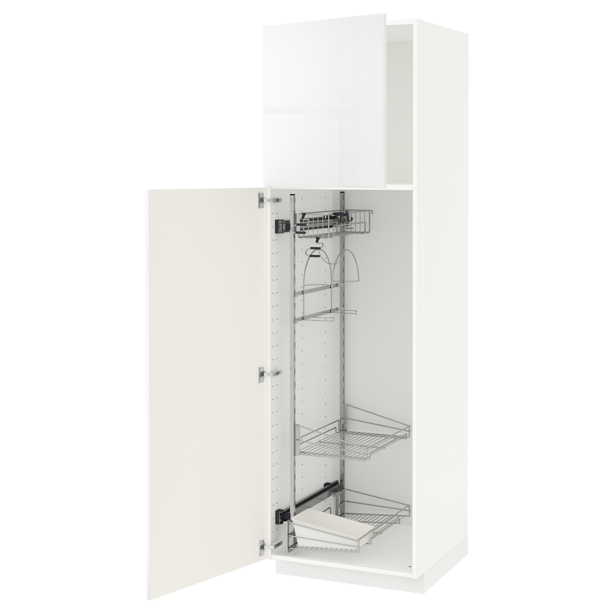 METOD high cabinet with cleaning interior