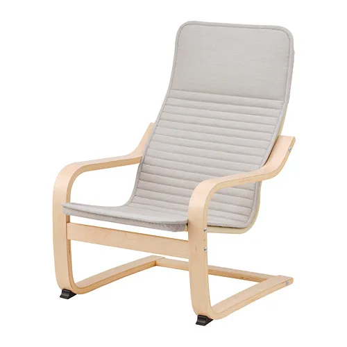 POÄNG - 兒童扶手椅, 實木貼皮, 樺木/Knisa 淺米色 | IKEA 線上購物 - PE797767_S4