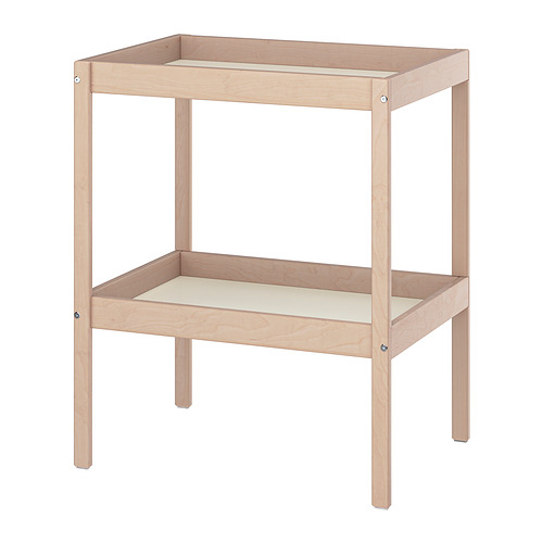 SNIGLAR - 嬰兒尿布更換桌, 樺木/白色, 72x53 公分 | IKEA 線上購物 - PE988635_S4