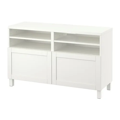 BESTÅ - 電視櫃附門板, 白色/Hanviken/Stubbarp 白色, 120x42x74 公分 | IKEA 線上購物 - PE536022_S4