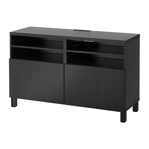 BESTÅ - TV bench with doors, black-brown/Lappviken/Stubbarp black-brown | IKEA Taiwan Online - PE536026_S4