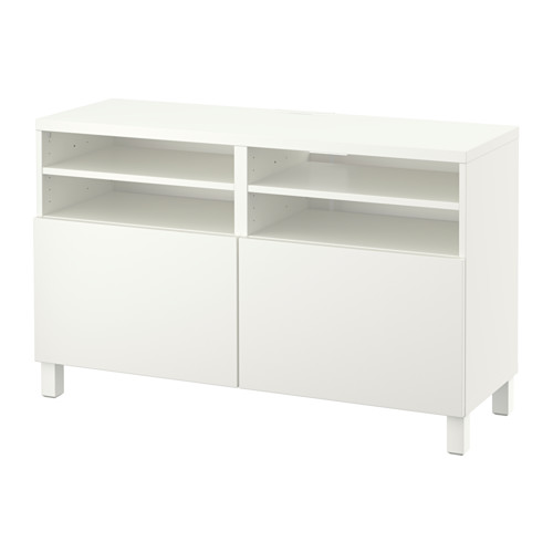 BESTÅ - TV bench with doors, white/Lappviken/Stubbarp white | IKEA Taiwan Online - PE536027_S4