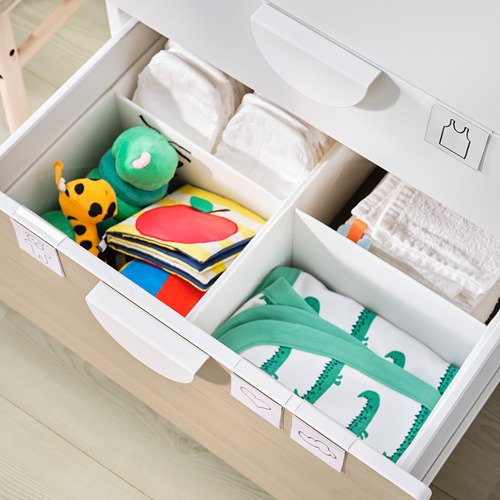 SMÅSTAD - 嬰兒尿布更換桌, 白色 樺木/附3個抽屜 | IKEA 線上購物 - PE797775_S4
