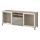 BESTÅ - TV bench with drawers, white stained oak effect/Selsviken/Nannarp high-gloss/beige clear glass | IKEA Taiwan Online - PE535987_S1