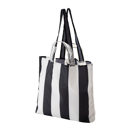 SKYNKE - 購物袋, 條紋/黑色 白色 | IKEA 線上購物 - PE842720_S4