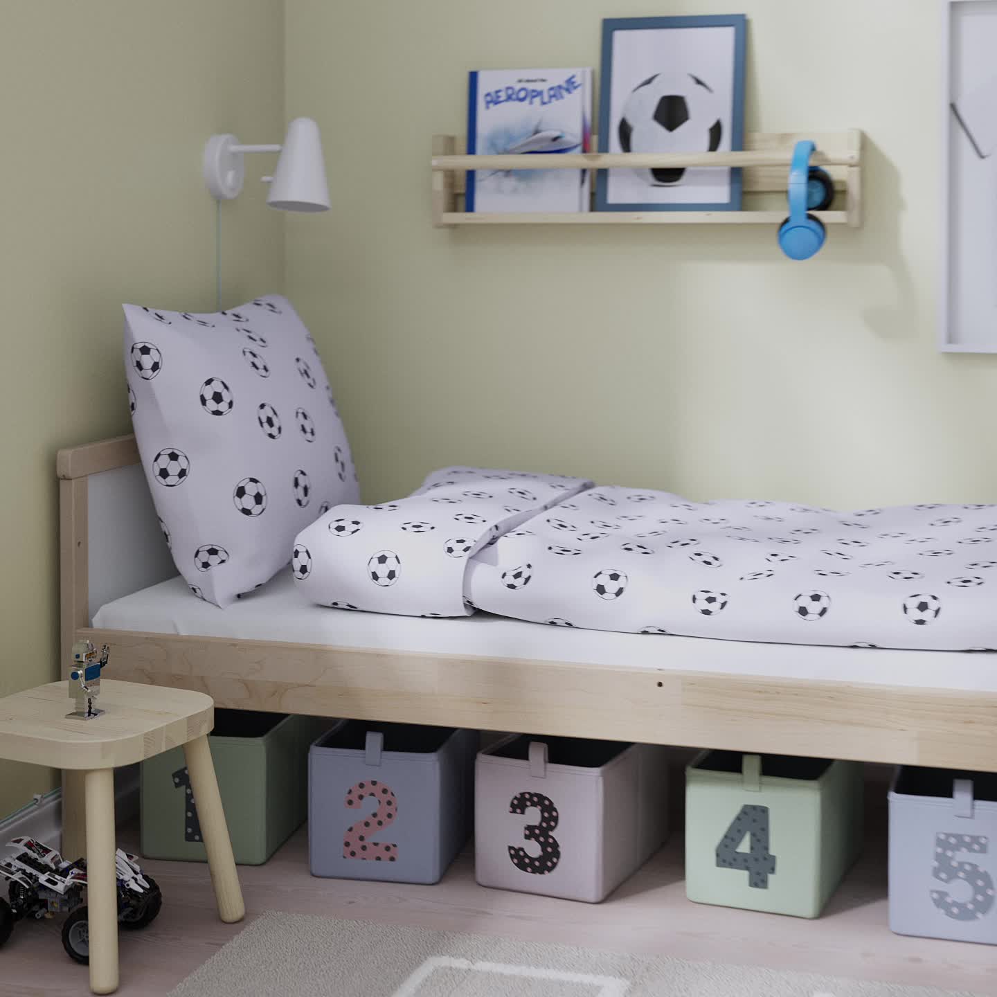 SNIGLAR - bed frame with slatted bed base, birch, 70x160 cm | IKEA