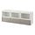 BESTÅ - TV bench with doors and drawers, white/Selsviken high-gloss/beige clear glass | IKEA Taiwan Online - PE535539_S1