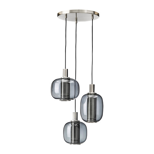 HÖGVIND pendant lamp with 3 lamps