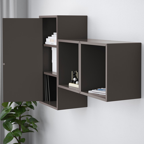 EKET - cabinet w door and 2 shelves, dark grey | IKEA Taiwan Online - PE617871_S4