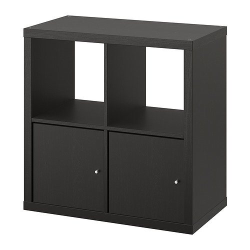 KALLAX - 層架組附門片, 黑棕色, 77x77 公分 | IKEA 線上購物 - PE921914_S4