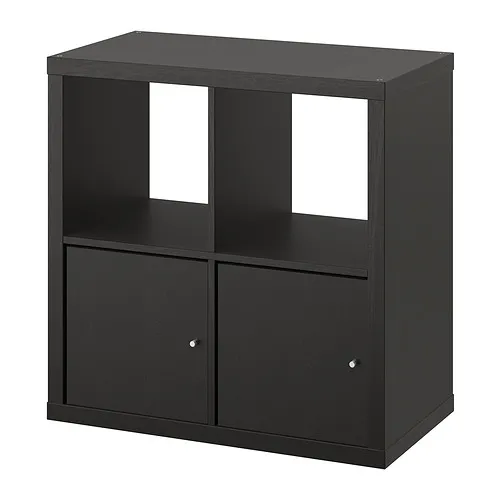 KALLAX - 層架組附門片, 黑棕色, 77x77 公分 | IKEA 線上購物 - PE921914_S4
