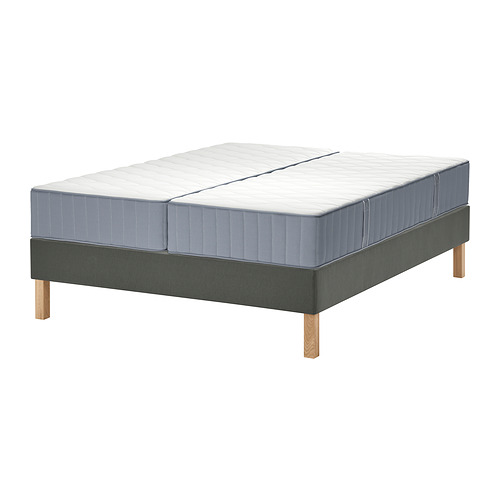LYNGÖR - divan bed, Vågstranda firm/extra firm/light blue dark grey, 180x200 cm | IKEA Taiwan Online - PE921983_S4