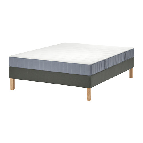 LYNGÖR - divan bed, Vesteröy extra firm/light blue dark grey, 150x200 cm | IKEA Taiwan Online - PE921986_S4