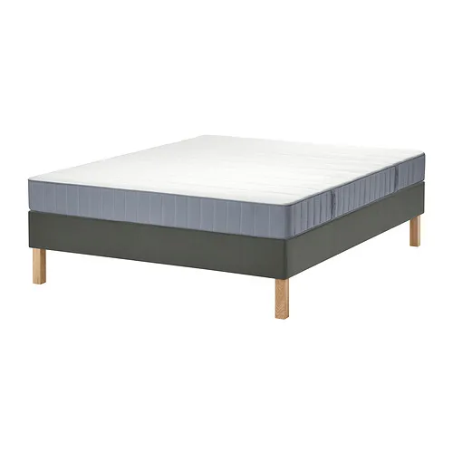 LYNGÖR - divan bed, Vesteröy extra firm/light blue dark grey, 150x200 cm | IKEA Taiwan Online - PE921986_S4