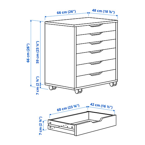 ALEX drawer unit on castors