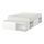 PLATSA - 小型雙人床框, 白色, 附床板條底座/4件抽屜 | IKEA 線上購物 - PE744327_S1