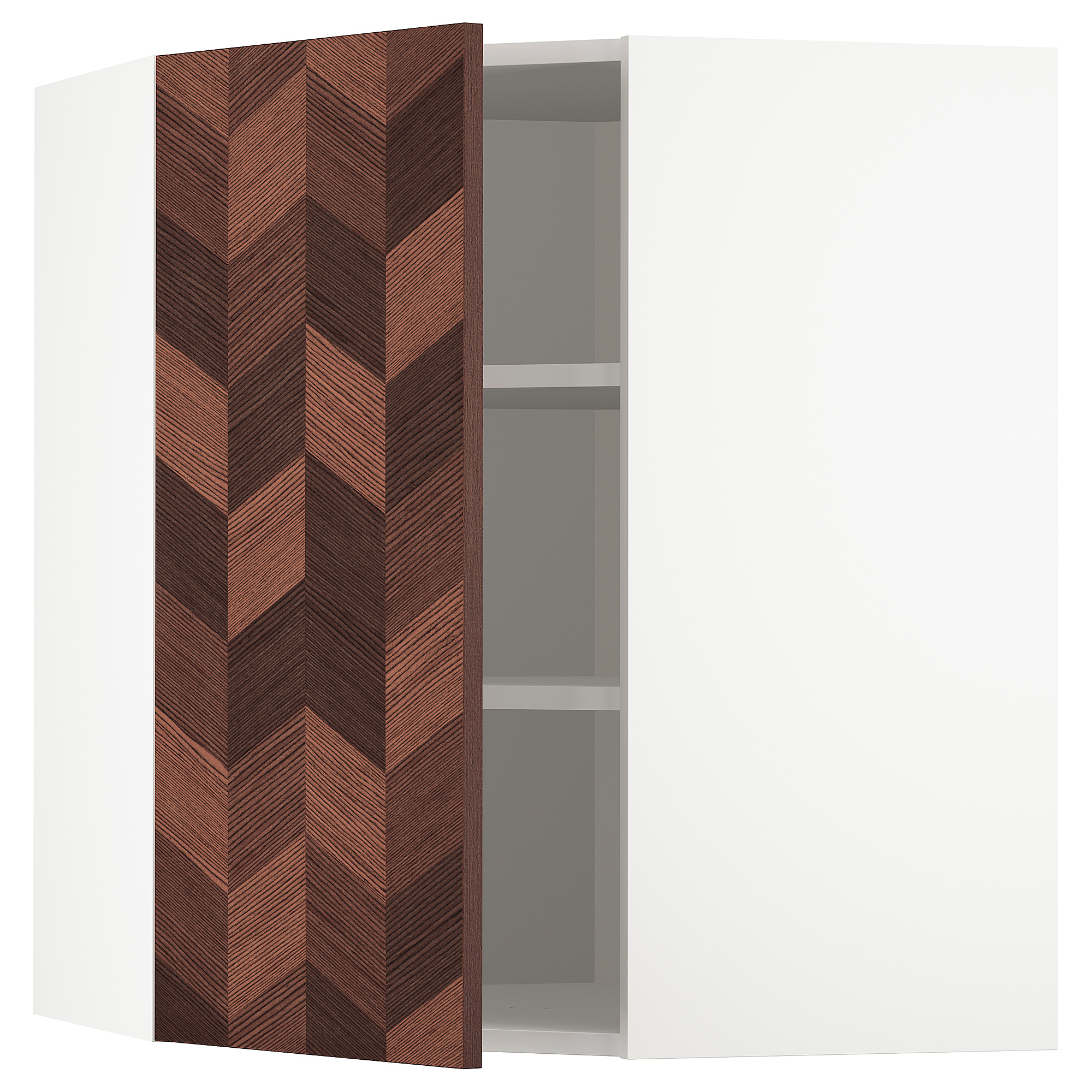 METOD corner wall cabinet with shelves