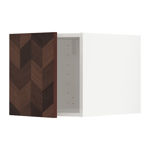 METOD - 頂櫃, 白色 Hasslarp/棕色 具圖案 | IKEA 線上購物 - PE797977_S4