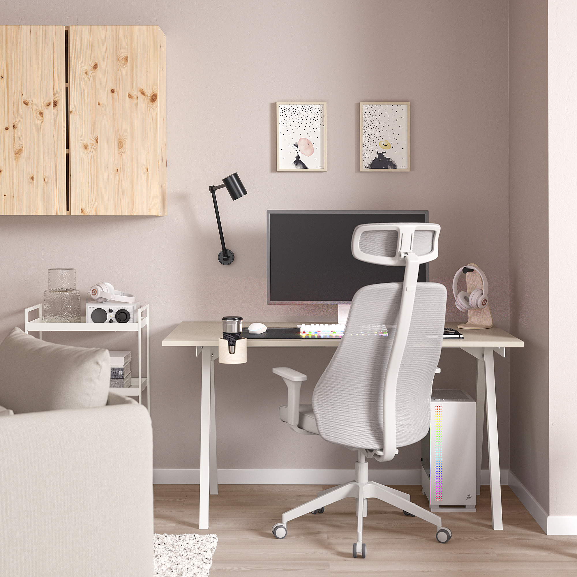 TROTTEN/MATCHSPEL desk and chair