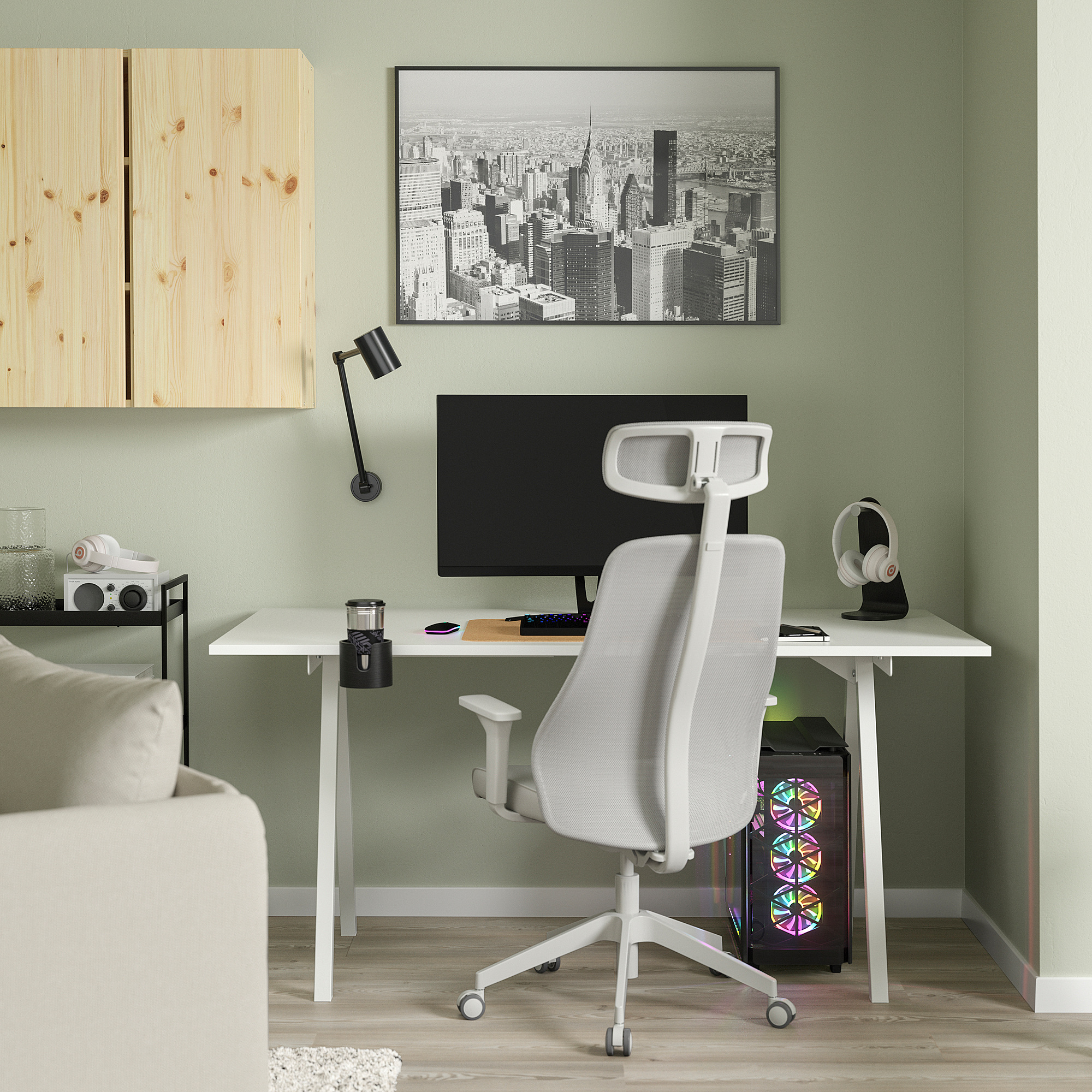 TROTTEN/MATCHSPEL desk and chair