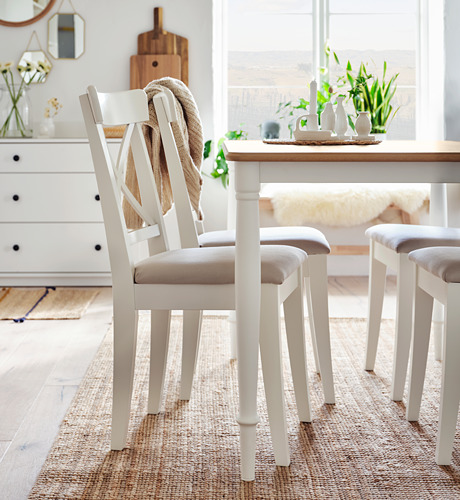 INGOLF - 餐椅, 白色/Hallarp 米色 | IKEA 線上購物 - PH173264_S4
