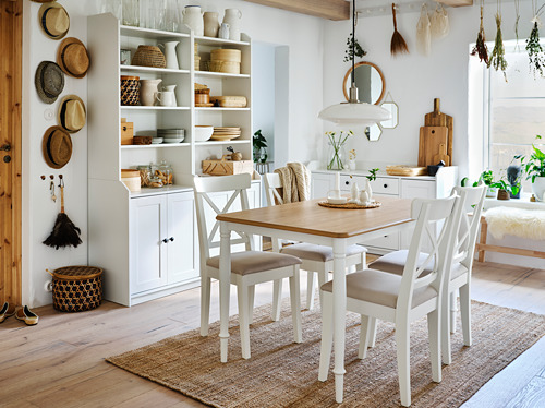 INGOLF - 餐椅, 白色/Hallarp 米色 | IKEA 線上購物 - PH172952_S4