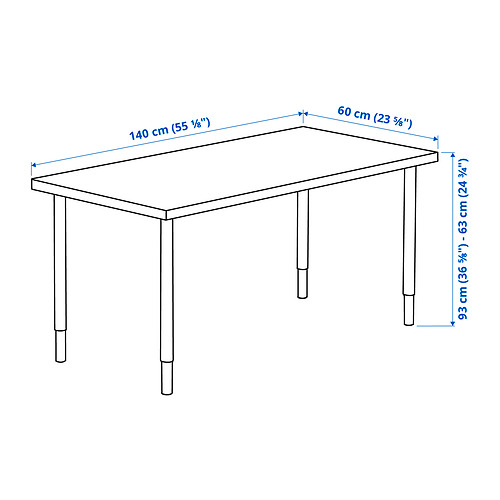 MÅLSKYTT/OLOV - desk, birch/white | IKEA Taiwan Online - PE842950_S4