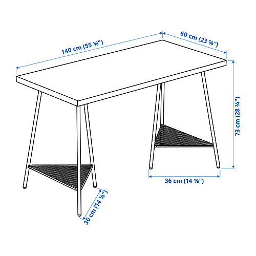 MÅLSKYTT/TILLSLAG - desk, birch/white | IKEA Taiwan Online - PE842951_S4