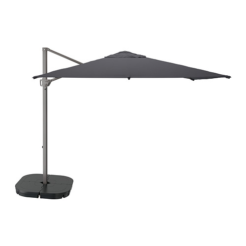 SEGLARÖ parasol, hanging with base