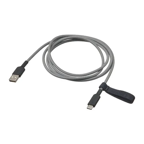 LILLHULT - USB-A轉USB-C, 黑色/白色, 1.5 公尺 | IKEA 線上購物 - PE922083_S4