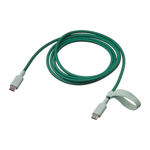 LILLHULT - USB-C to USB-C, green, 1.5 m | IKEA Taiwan Online - PE922089_S4